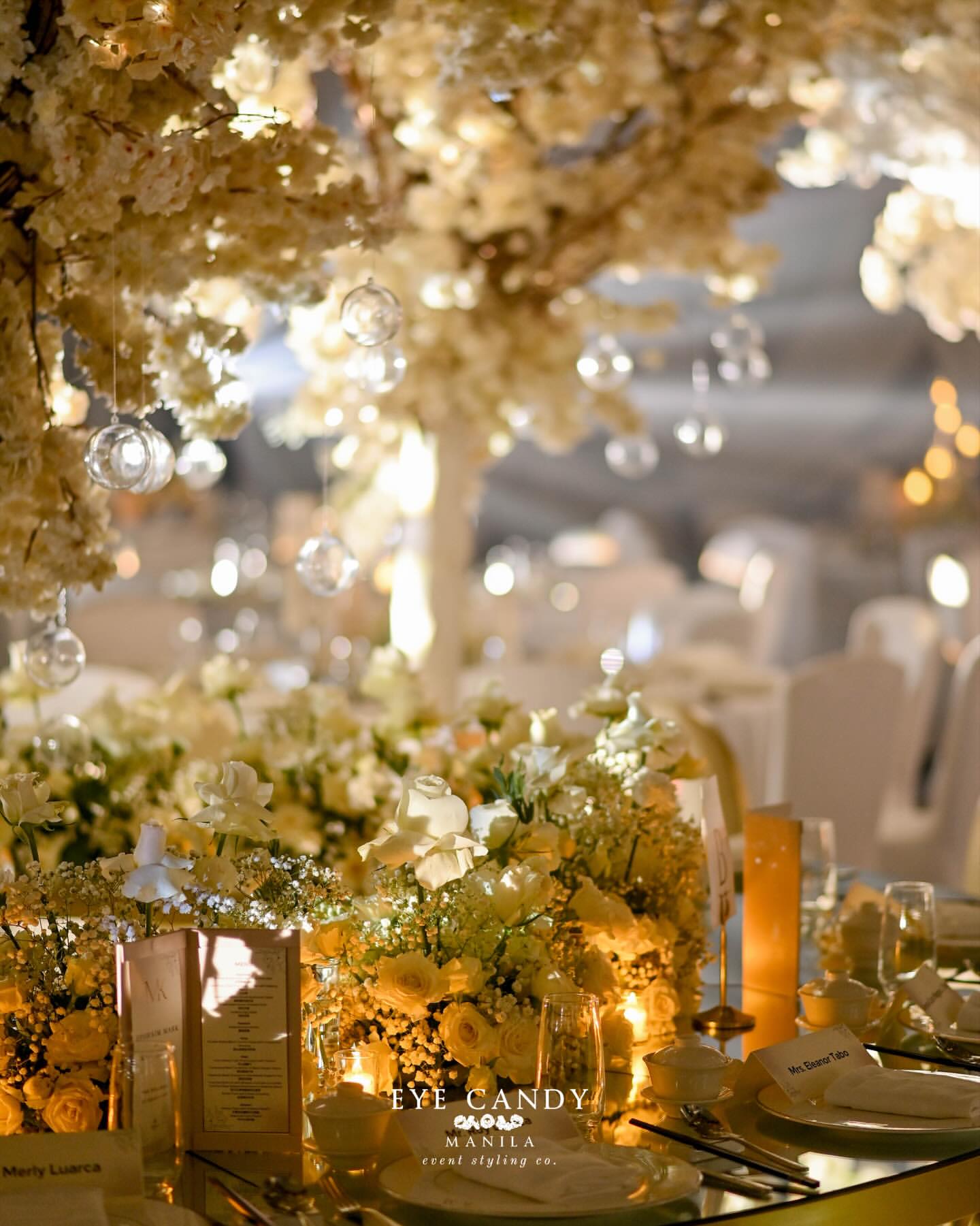 Bridal table arrangement by Eye Candy Manila